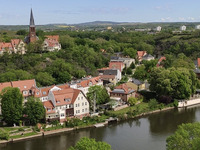 Foto: Die schöne Aussicht auf die Saale und ihre Umgebung vom Torturm (Bild öffnet vergrößert)