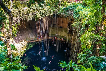 Foto: Offene Cenote Ik Kil in Yucatan