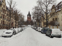 Foto: Paulusviertel im Schnee (Bild öffnet vergrößert)